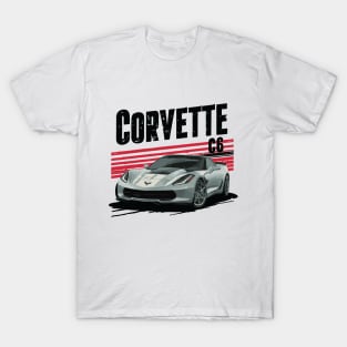 Corvette C6 Z06 JDM Drift Vintage Car T-Shirt